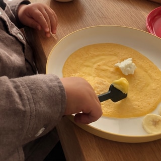 こどもおやつ✴砂糖なしで豆腐のクレープ生地